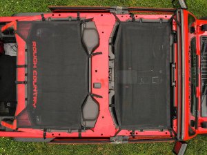 Jeep Wrangler Mesh Bikini Top Plus - Rough Country - Black - '21-'23